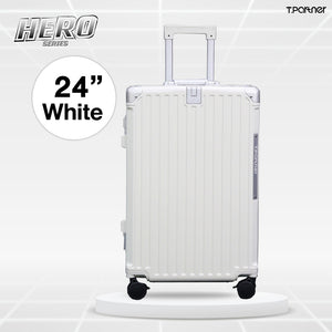กระเป๋าเดินทาง Hero Series สีขาว ขนาด 24 นิ้ว ดีไซน์ทันสมัย