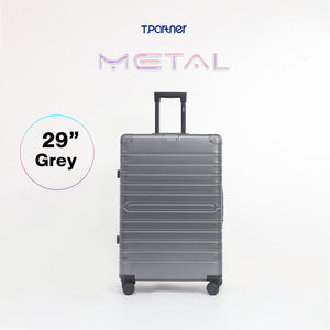 กระเป๋าเดินทางอลูมิเนียมสีเทา ขนาด 29 นิ้ว รุ่น Metal Aluminium Series