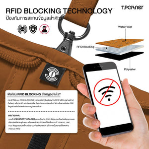 กระเป๋าใส่พาสปอร์ต Passport Holder กัน RFID Blocking ป้องกันข้อมูลส่วนตัว
