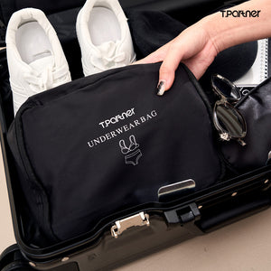 กระเป๋าจัดระเบียบชุดชั้นใน T.PARTNER สีดำ สำหรับพกพา