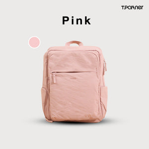 กระเป๋าเป้ Puffy Back Pack สีชมพู ดีไซน์ทันสมัย เหมาะสำหรับทุกการเดินทาง