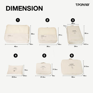 ชุดกระเป๋าจัดระเบียบ Organize Bag ขนาดต่างๆ สำหรับจัดเก็บเสื้อผ้าและของใช้เดินทาง