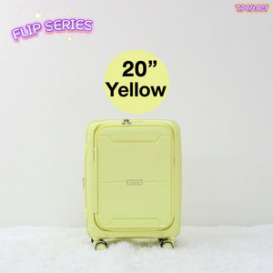 กระเป๋าเดินทางรุ่น Flip Series ขนาด 20 นิ้ว สีเหลืองอ่อน ดีไซน์ทันสมัย
