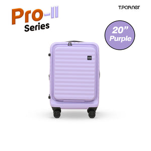 กระเป๋าเดินทางล้อลากสีม่วง Pro-II Series ขนาด 20 นิ้ว ดีไซน์ลายทาง