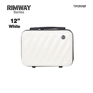 กระเป๋าเดินทางขนาด 12 นิ้ว สีขาว รุ่น Rimway Series มีสไตล์เครื่องพิมพ์ หน้าตาออฟฟิศ เหมาะสำหรับการเดินทางทางธุรกิจ