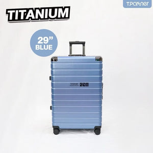 กระเป๋าเดินทาง Titanium Series ขนาด 29 นิ้ว สีฟ้า ดีไซน์สวยงาม