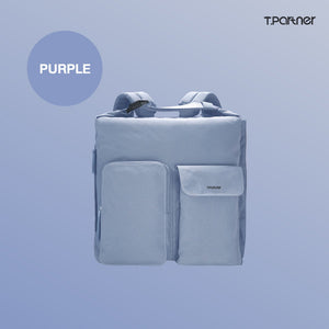 กระเป๋าเป้สะพายหลัง T.PARTNER สีม่วง ดีไซน์ 4 in 1 สำหรับใช้งานทุกวัน