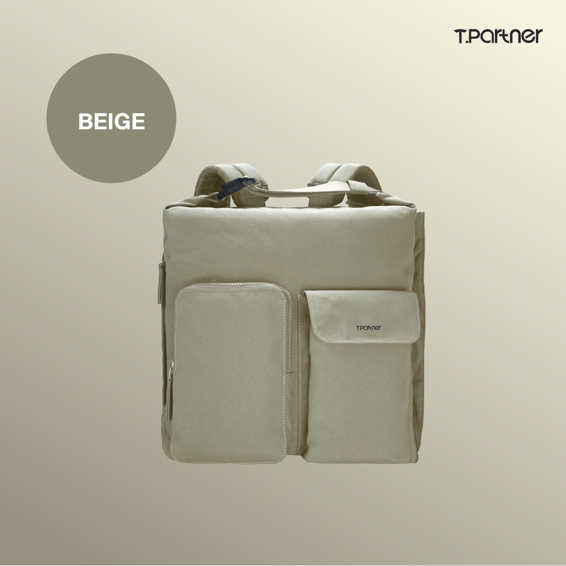 กระเป๋าเป้สะพายหลังสีเบจ 4 in 1 Everyday Backpack ดีไซน์เรียบหรู เหมาะกับการใช้งานทุกวัน