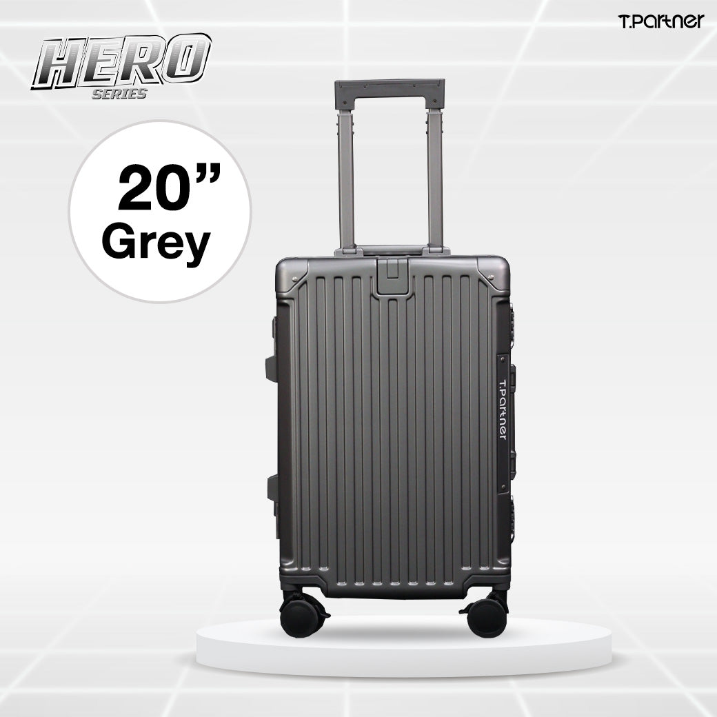 กระเป๋าเดินทาง Hero Series ขนาด 20 นิ้ว สีเทา ดีไซน์สวยงาม พร้อมล้อลาก