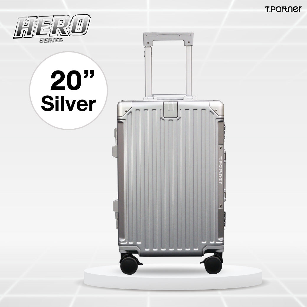 กระเป๋าเดินทาง Hero Series ขนาด 20 นิ้ว สีเงิน ดีไซน์ทันสมัย