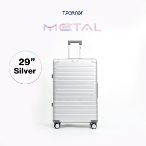 กระเป๋าเดินทางอลูมิเนียมสีเงินขนาด 29 นิ้ว รุ่น Metal Aluminium Series