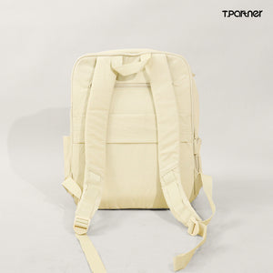 กระเป๋าเป้ Puffy Back Pack สีครีม ด้านหลัง