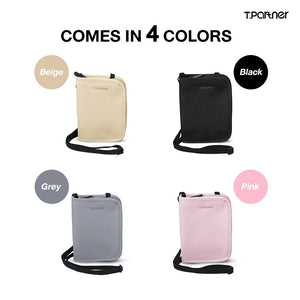 กระเป๋าสตางค์ RFID Smart Travel Wallet มี 4 สี: เบจ, ดำ, เทา, ชมพู