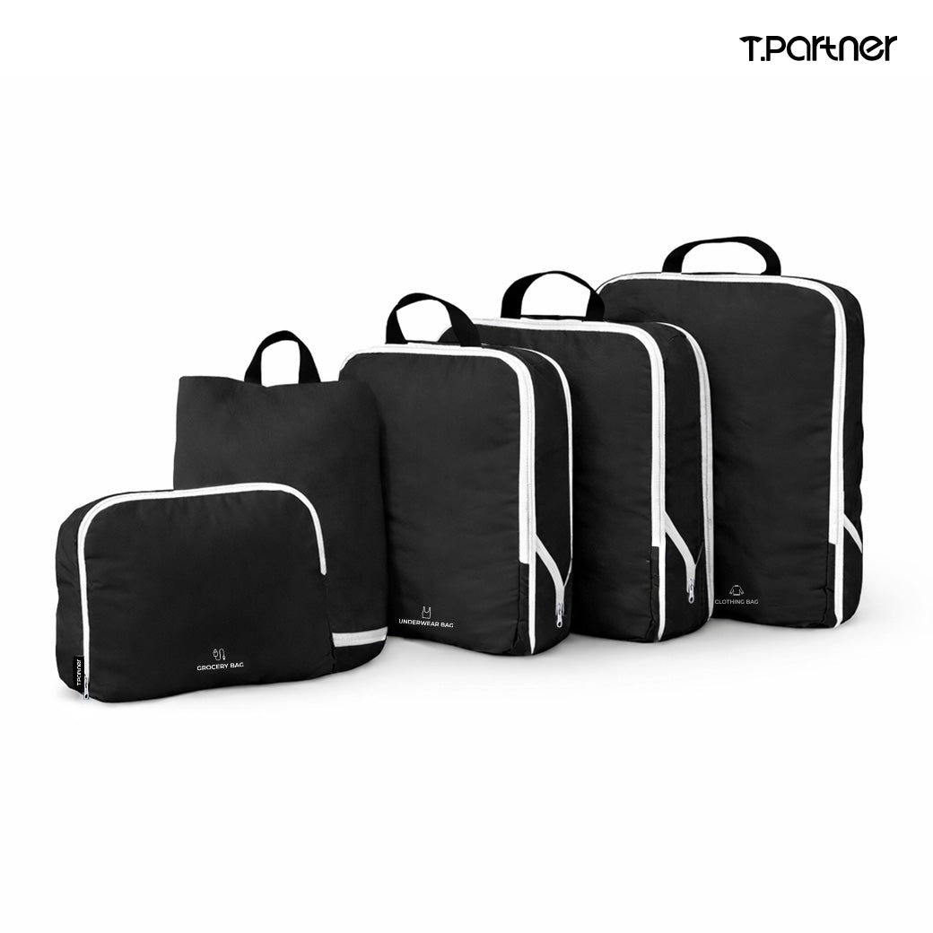 ชุดกระเป๋าจัดระเบียบ Organize Space Saver Bag สีดำ 5 ใบ ขนาดต่างๆ