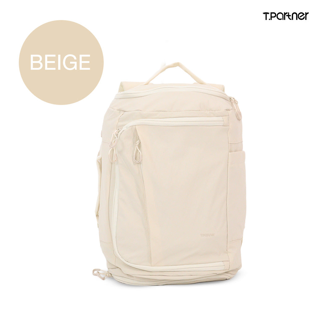 กระเป๋าเป้ Duffle สีเบจ ดีไซน์ทันสมัย เหมาะสำหรับทุกการเดินทาง