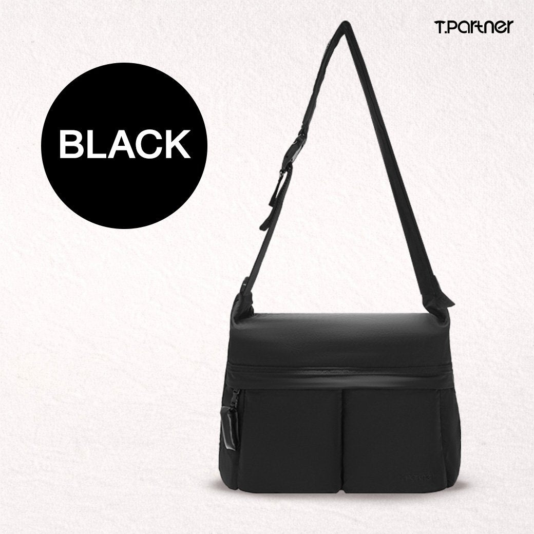 กระเป๋าสะพายข้างสีดำ T.Partner รุ่น All Day Tote Bag ดีไซน์สวยงาม