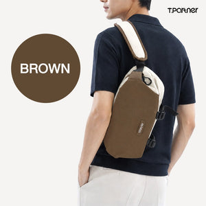 กระเป๋าสะพายข้างสีน้ำตาล รุ่น SLING BAG ดีไซน์ทันสมัย