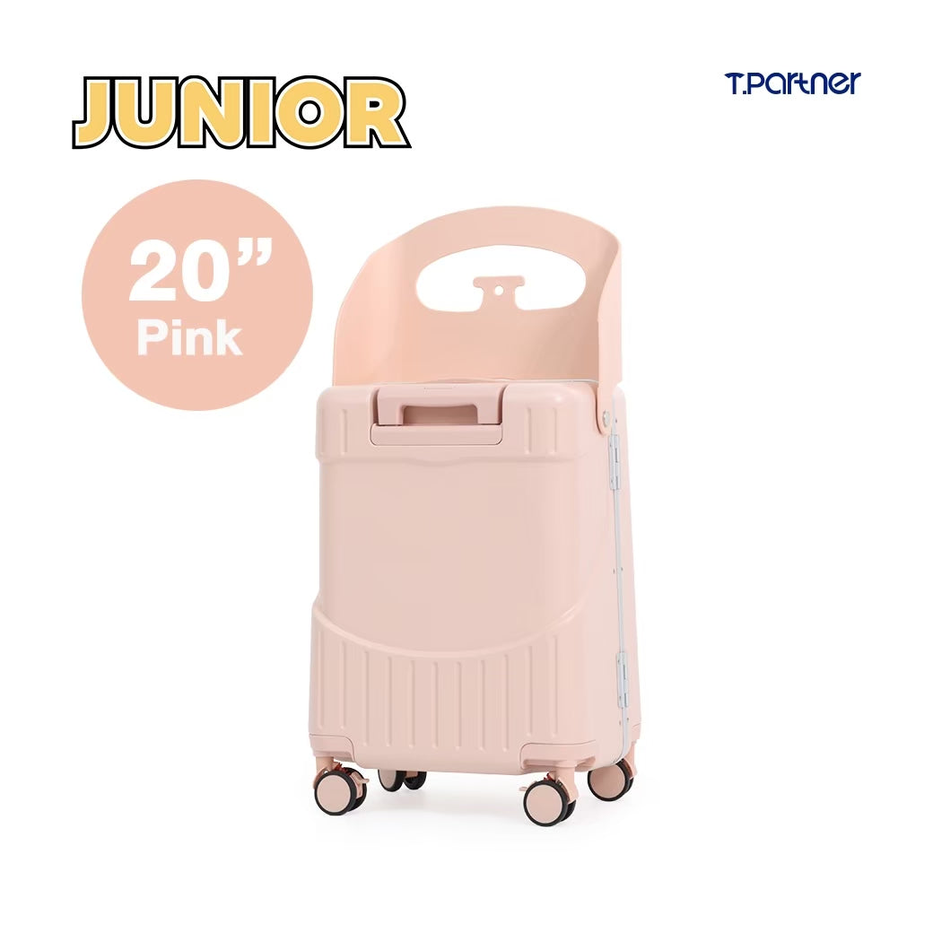 กระเป๋าเดินทางเด็กนั่งได้ JUNIOR SERIES สีชมพู ขนาด 20 นิ้ว