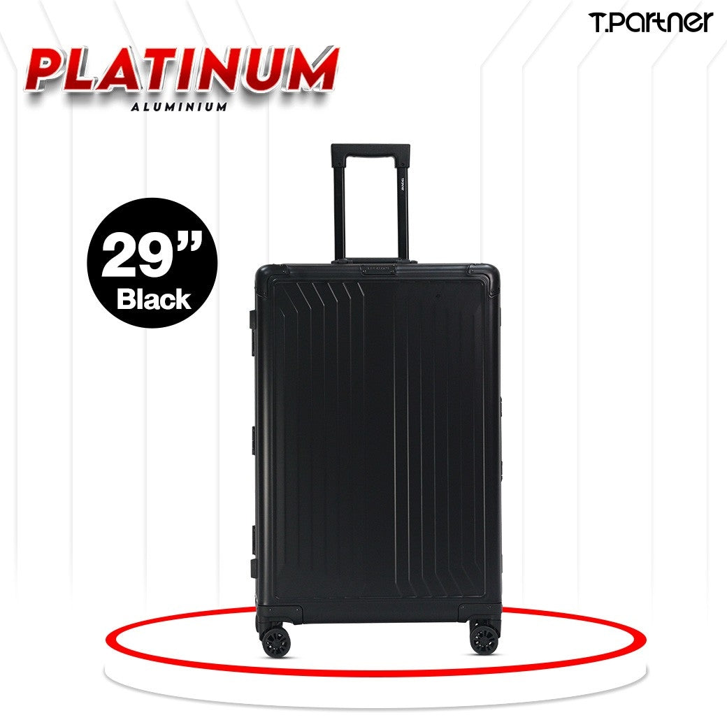 กระเป๋าเดินทางอลูมิเนียมสีดำขนาด 29 นิ้ว รุ่น Platinum Aluminium Series