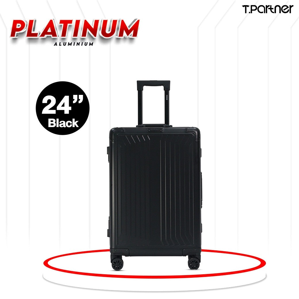 กระเป๋าเดินทางอลูมิเนียม Platinum Series สีดำ ขนาด 24 นิ้ว