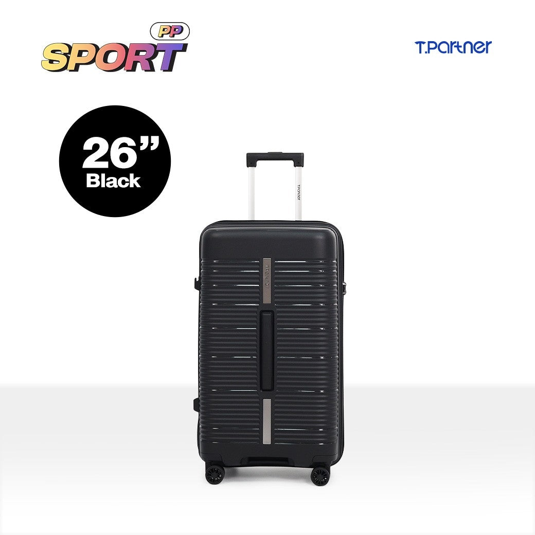 กระเป๋าเดินทาง PP Sport Series ขนาด 26 นิ้ว สีดำ ดีไซน์ทันสมัย