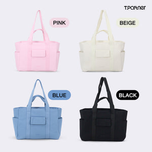 กระเป๋า Tote One day สี่สี ชมพู เบจ ฟ้า ดำ ดีไซน์เรียบหรู