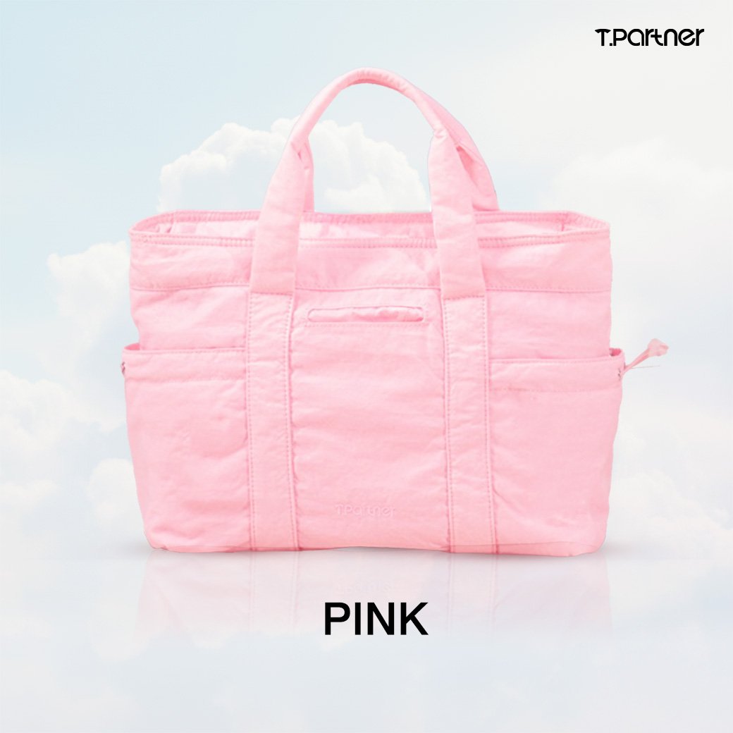 กระเป๋าสะพายข้างสีชมพู Cloudy ดีไซน์เรียบหรูจาก T.PARTNER