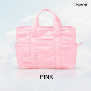 กระเป๋าสะพายข้างสีชมพู Cloudy ดีไซน์เรียบหรูจาก T.PARTNER