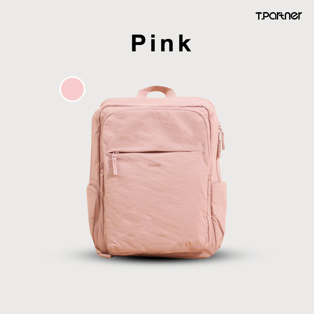 กระเป๋าเป้ Puffy Back Pack สีชมพู ดีไซน์ทันสมัย เหมาะสำหรับทุกการเดินทาง