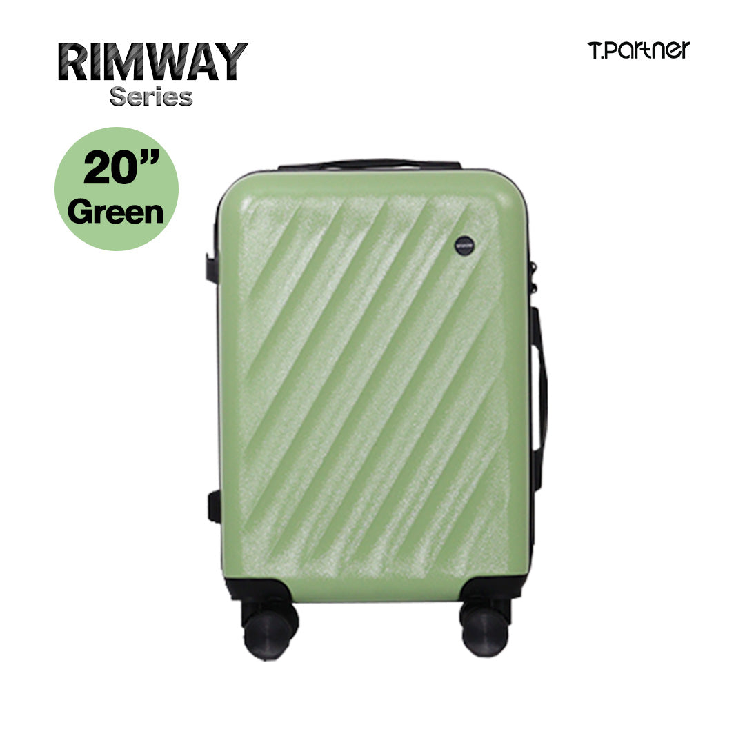 กระเป๋าเดินทาง Rimway Series ขนาด 20 นิ้ว สีเขียว ดีไซน์ลายคลื่น
