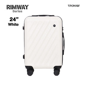 กระเป๋าเดินทาง Rimway Series ขนาด 24 นิ้ว สีขาว ดีไซน์ลายข้าวหลามตัด