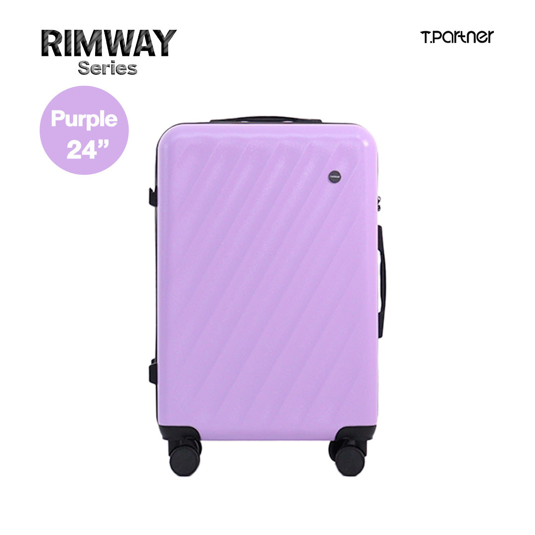 กระเป๋าเดินทาง Rimway Series สีม่วง ขนาด 24 นิ้ว ดีไซน์ลายขวาง