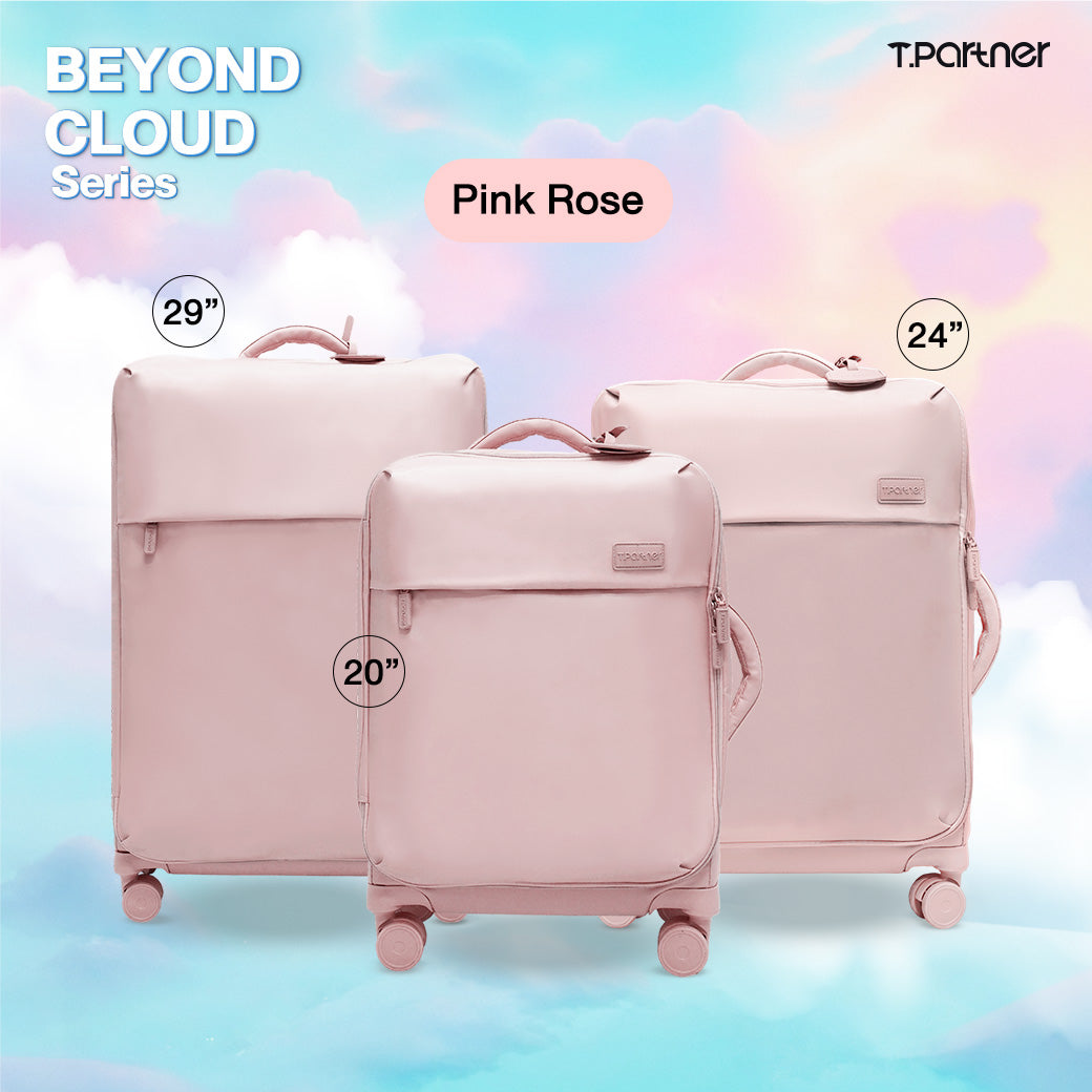 กระเป๋าเดินทาง Beyond Cloud Series สีชมพูโรส มี 3 ขนาด 20, 24, 29 นิ้ว