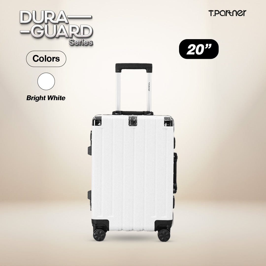 กระเป๋าเดินทางล้อลากขนาด 20 นิ้ว สีขาว รุ่น Dura Guard Series