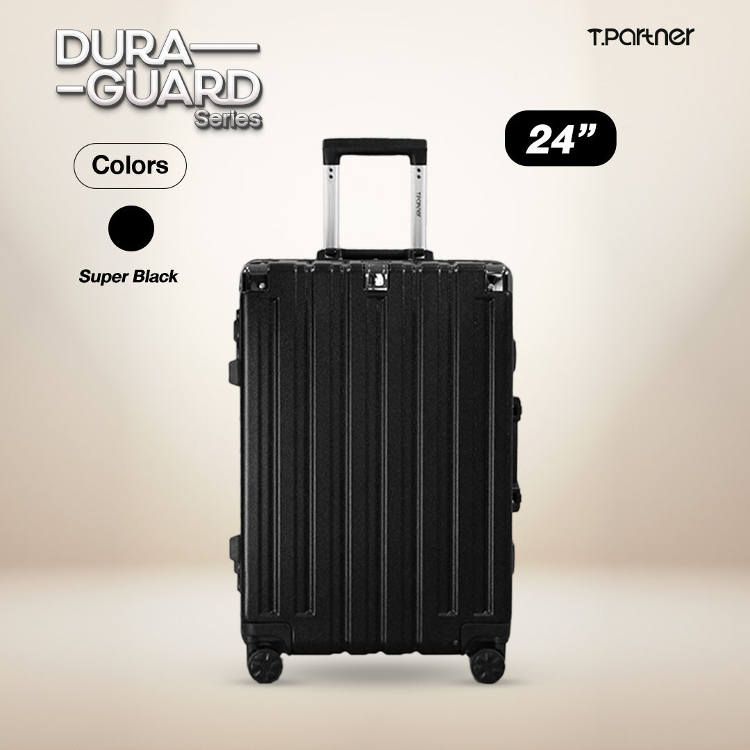 กระเป๋าเดินทางล้อลาก Dura Guard Series ขนาด 24 นิ้ว สีดำ Super Black