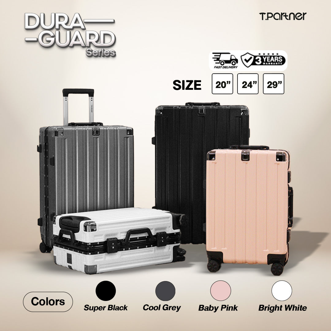 กระเป๋าเดินทาง Dura Guard Series 3 ขนาด 20-29 นิ้ว สีดำ เทา ชมพู ขาว