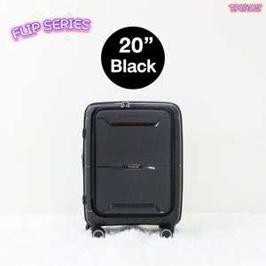 กระเป๋าเดินทางล้อลากสีดำขนาด 20 นิ้ว รุ่น Flip Series ดีไซน์ทันสมัย