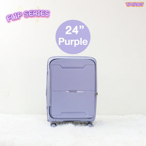 กระเป๋าเดินทางสีม่วงขนาด 24 นิ้ว รุ่น Flip Series ดีไซน์สวยงาม