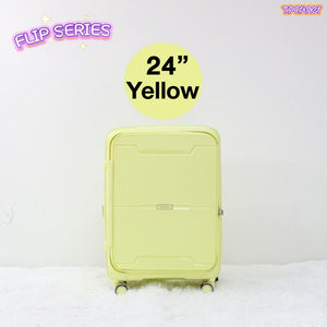 กระเป๋าเดินทางสีเหลืองขนาด 24 นิ้ว รุ่น Flip Series ดีไซน์สวยงาม