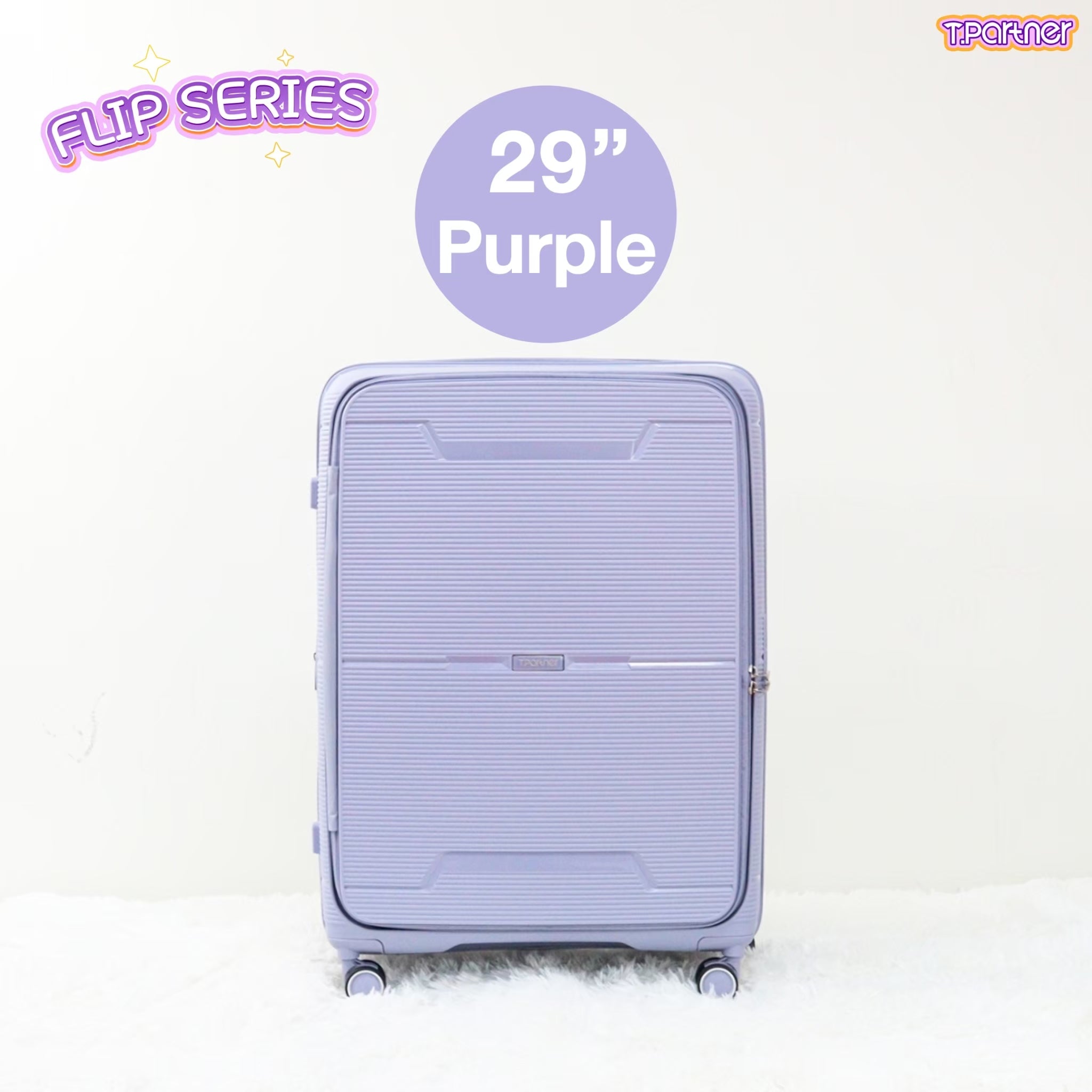 กระเป๋าเดินทางรุ่น Flip Series ขนาด 29 นิ้ว สีม่วงอ่อน