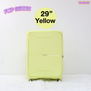 กระเป๋าเดินทางล้อลากขนาด 29 นิ้ว สีเหลืองสดใส รุ่น Flip Series ดีไซน์ทันสมัย