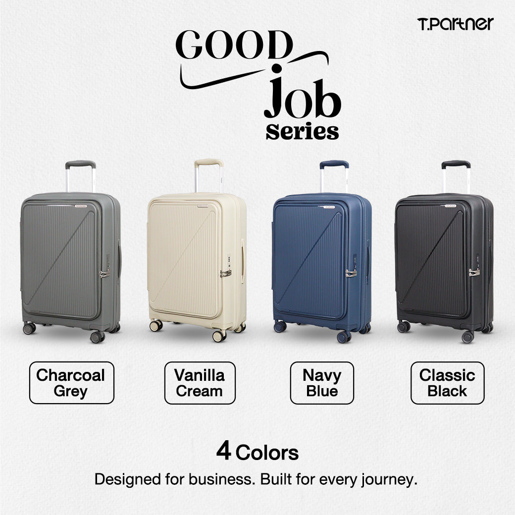 กระเป๋าเดินทาง T.Partner Good Job Series 4 สี: เทา, ครีม, น้ำเงิน, ดำ