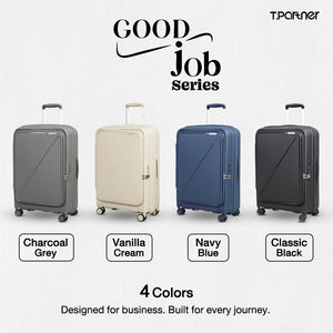กระเป๋าเดินทาง T.Partner Good Job Series 4 สี: เทา, ครีม, น้ำเงิน, ดำ
