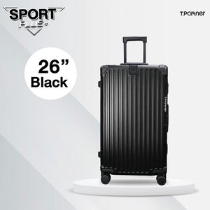 กระเป๋าเดินทางรุ่น Sport Plus+ Series ขนาด 26 นิ้ว สีดำ ดีไซน์ทันสมัย