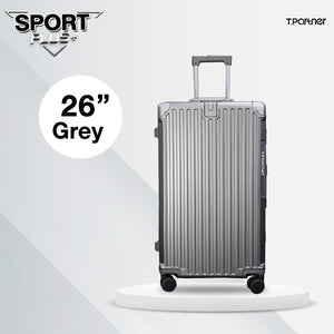 กระเป๋าเดินทาง Sport Plus+ ขนาด 26 นิ้ว สีเทา ดีไซน์ทันสมัย
