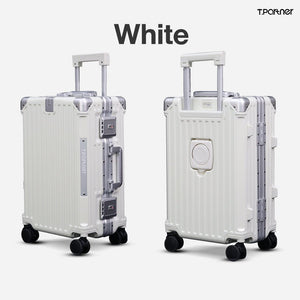กระเป๋าเดินทาง Hero Series สีขาว ดีไซน์ทันสมัย พร้อมล้อหมุน 360 องศา
