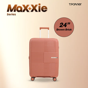 กระเป๋าเดินทาง MaXXie Series ขนาด 24 นิ้ว สีน้ำตาลอิฐ ดีไซน์สวยงาม