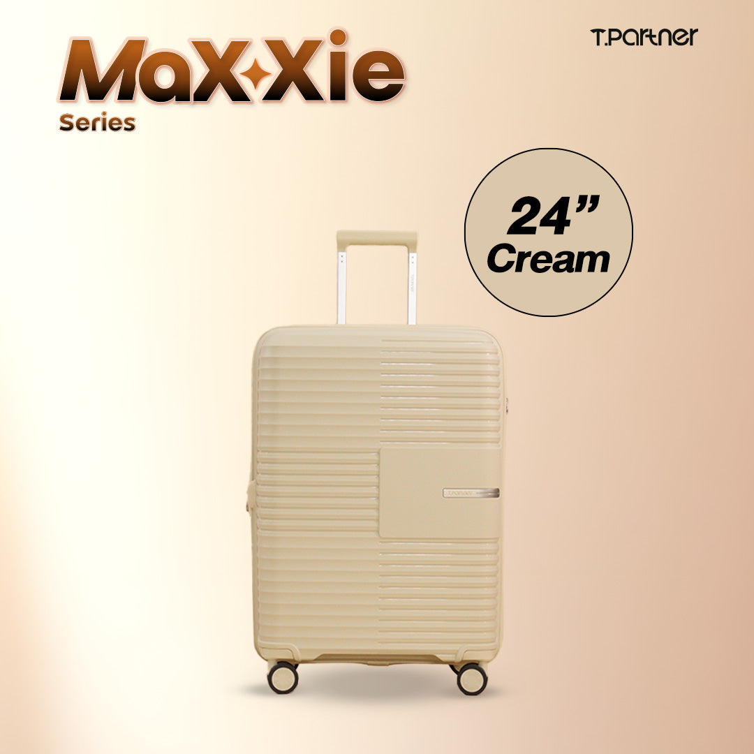 กระเป๋าเดินทาง MaXXie Series สีครีม ขนาด 24 นิ้ว ดีไซน์ทันสมัย