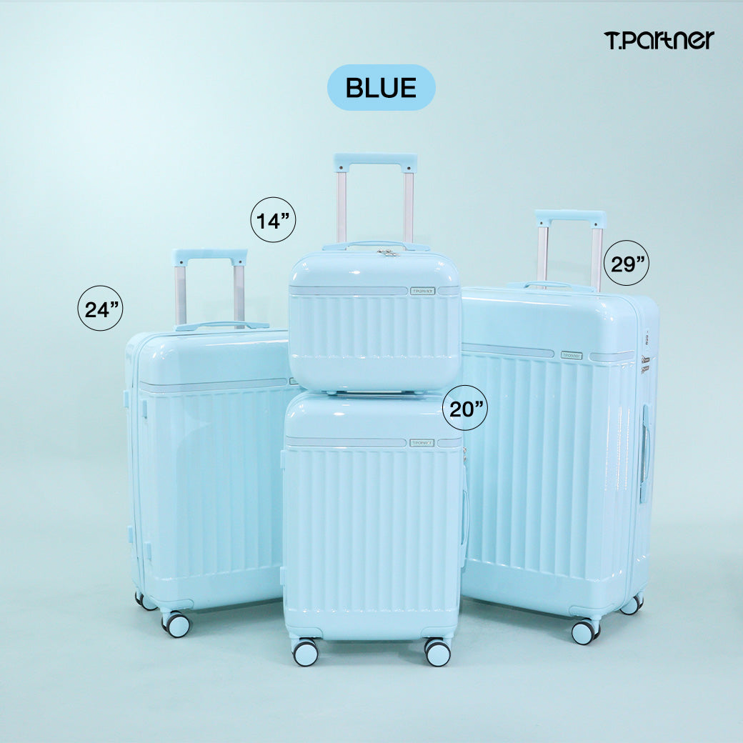 กระเป๋าเดินทาง Melody Series สีฟ้า 3 ขนาด: 14, 20, 24 และ 29 นิ้ว