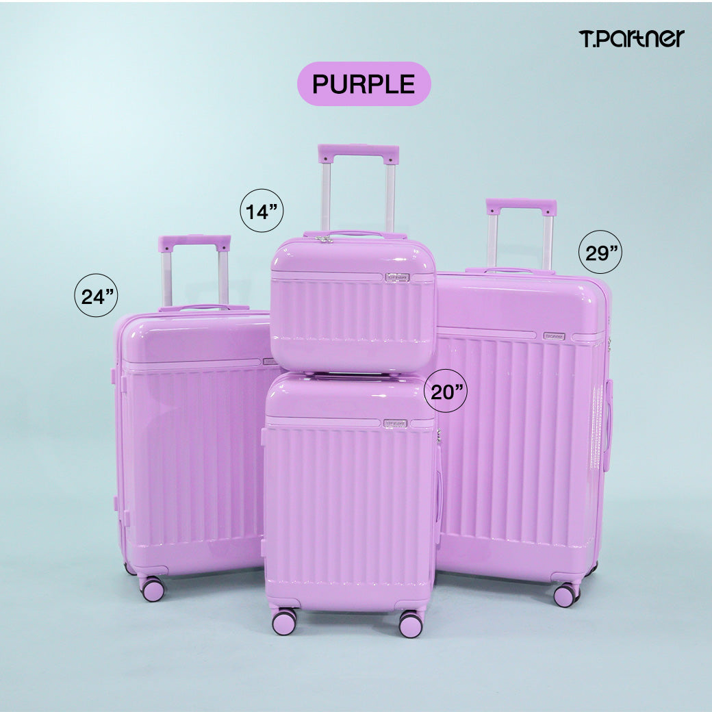 ชุดกระเป๋าเดินทางรุ่น Melody Series สีม่วง ขนาด 14, 20, 24 และ 29 นิ้ว